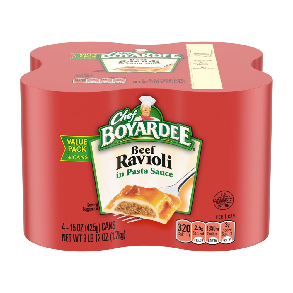 Untitled-design-2026-07-25T051640.719.png Chef Boyardee Beef Ravioli, 15 oz, 4 Pack - Image 1