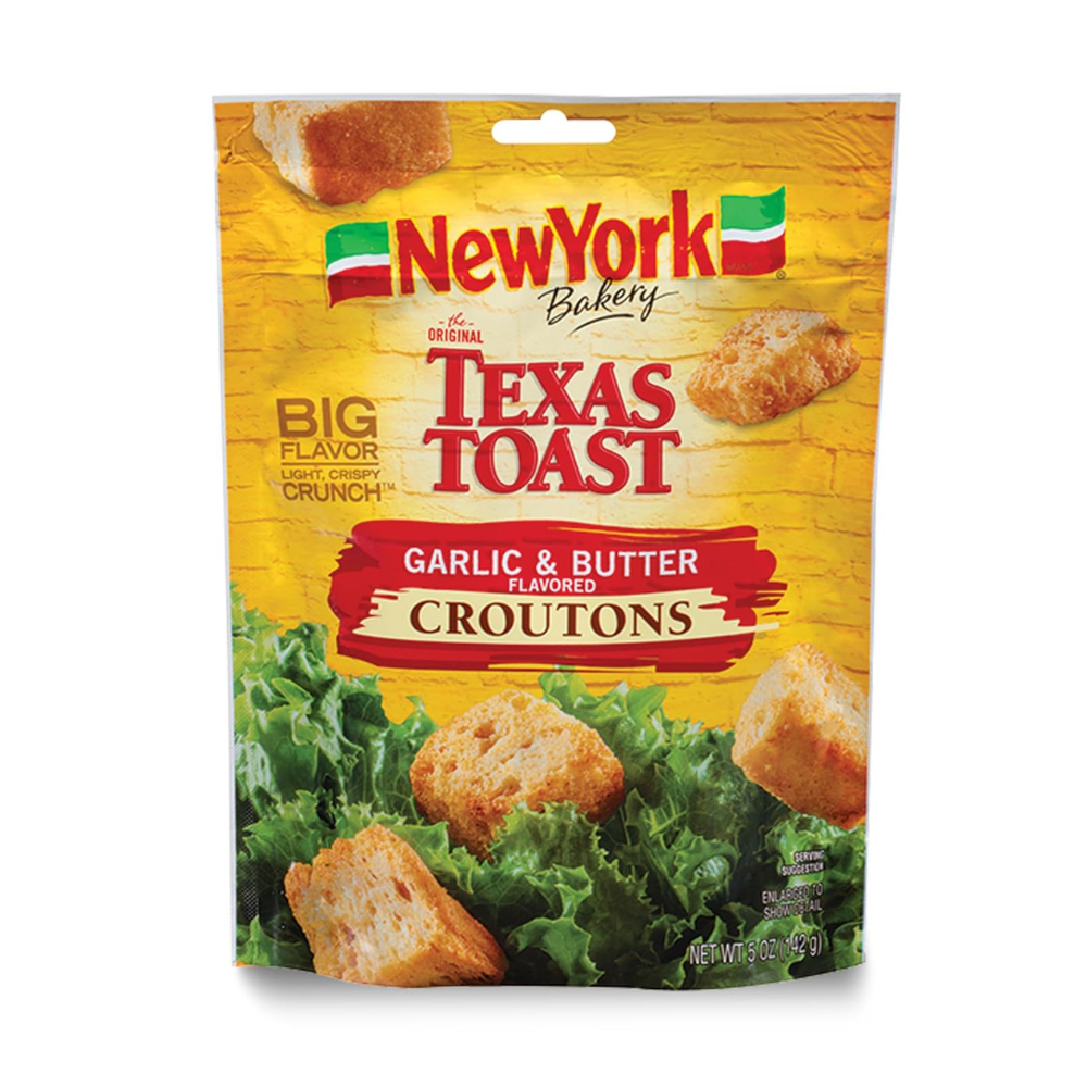 Untitled-design-2026-07-25T051942.435.png New York Bakery Texas Toast Garlic Butter Croutons, 5 oz Bag - Image 1