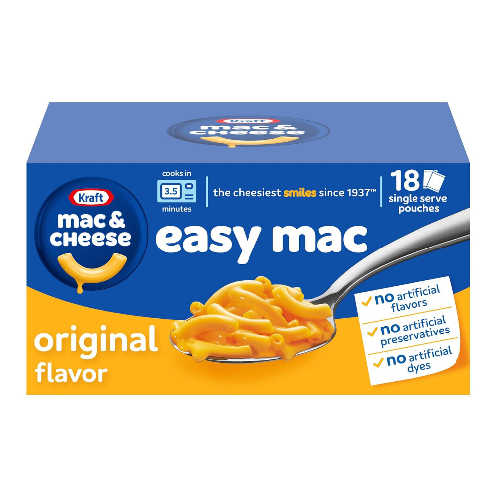 Untitled-design-2026-07-25T052616.083.png Kraft Easy Mac and Cheese, 18 Packets - Image 1