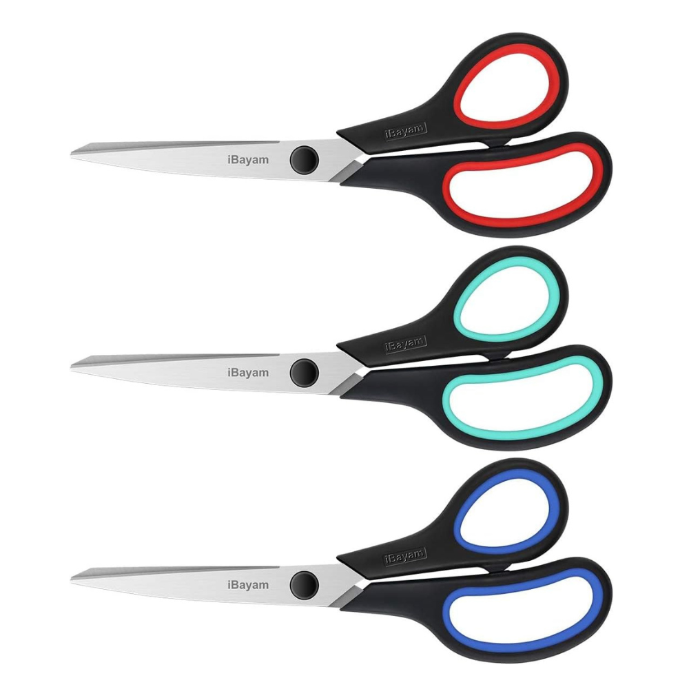 Untitled-design-2026-07-25T070841.785.png iBayam 8.5" Heavy Duty Scissors All Purpose for Office School Crafts Sewing - Image 1