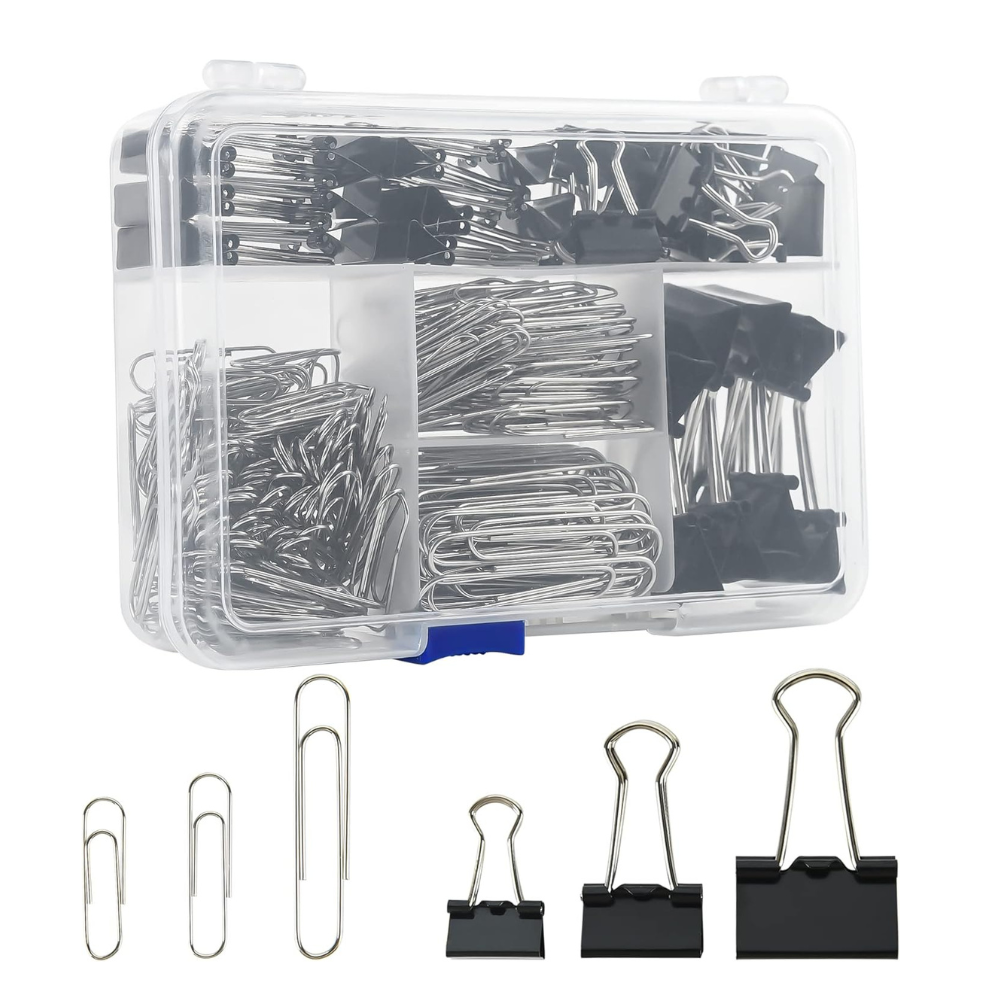 Untitled-design-2026-07-25T071029.751.png Assorted Size Binder Clips & Jumbo Paper Clips Set - Image 1