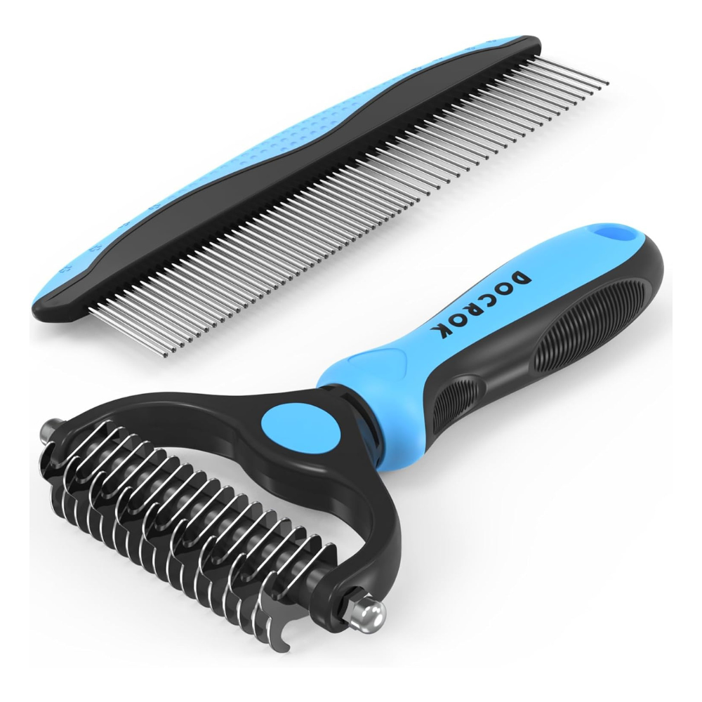 Untitled-design-2026-07-25T082937.311.png Docrok Pet Grooming Combo - Blue Deshedding Brush - Image 1