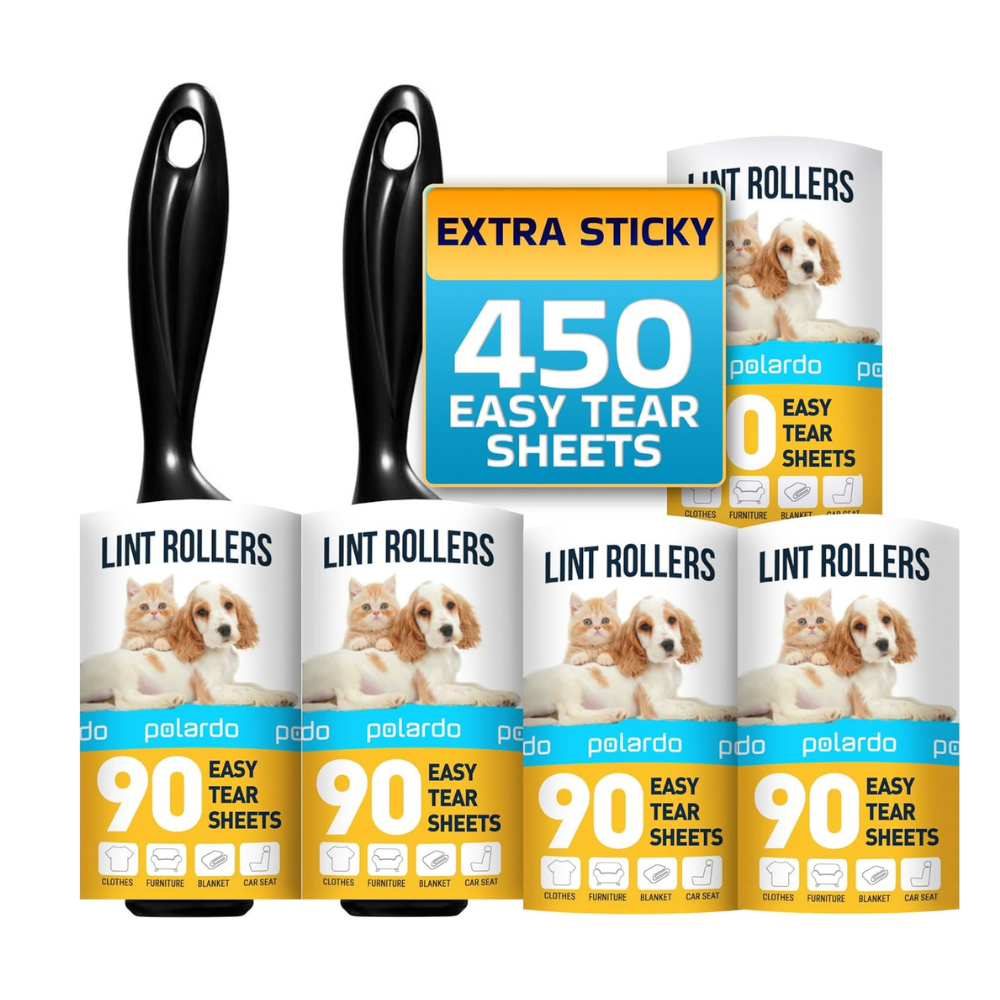 Untitled-design-2026-07-25T083749.509.png Lint Rollers for Pet Hair, White, Sticky Remover for Couch - Image 1